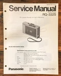 Panasonic RQ-332S Portable Cassette Service Manual *original*. Fixed Price $14.97.