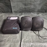Optimus Am/fm Stereo Cassette Player Bonus Pack 2 Mini Speakers Headphones. Fixed Price $35.00.