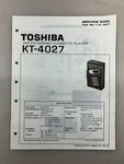 Toshiba KT-4027 Original Service Manual Free Shipping. Fixed Price $14.00.