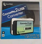Clearclick Cassette 2USB Converter To MP3 Or Audio Cd New. Fixed Price $29.99.