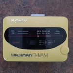 Vtg Yellow Sony Walkman WM-F68 Portable Cassette Player Am/fm Radio Late 1980S. Fixed Price $85.00.