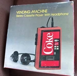 Vintage Coke Coca Cola Stereo Cassette Player With Headphones Vending Machine. Fixed Price $199.00.