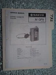 Sanyo M-GP9 Service Manual Original Repair Book Stereo Walkman Tape Player. Fixed Price $20.00.