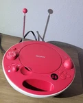 Sony ZS-E5 Red Portable Cd Player Am/fm Radio Aux Input Stereo Boombox. Fixed Price $49.99.
