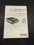 Superscope Portable 2-SPEED Cassette Recorder C-202LP Instruction Manual. Fixed Price $7.80.