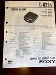 Sony D-822K D822K Cd Player Service Manual From The Usa **original** 2061 4940. Fixed Price $12.29.