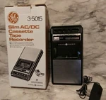 General Electric 3-5105C Cassette Tape Player Recorder In Box Works. Fixed Price $18.99.