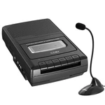 Coby Portable Cassette Player & Recorder With Standing Microphone, Retro Shoebox. Fixed Price $53.63.