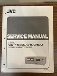 Original 1976 Jvc Model CD-1920/A/B/C/E/U Stereo Cassette Deck Service Manual. Fixed Price $19.46.