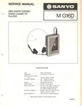 Service Manual Sanyo M-G16D (MG16D) Mini Am Fm Stereo Radio Cassette Player. Fixed Price $17.95.