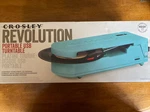 New In Box Crosley Revolution CR6002A-BL Blue Portable Usb Turntable. Fixed Price $80.00.