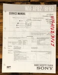 Sony WM-AF62 WM-BF62 Service Manual *original*. Fixed Price $19.97.